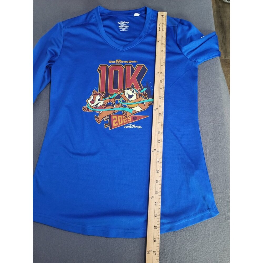 RUN DISNEY 2024 Marathon Weekend Shirt 10K Chip & Dale Long Sleeve Blue SZ Small - Picture 8 of 9